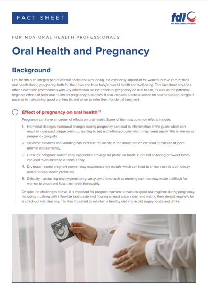 factsheet oral health pregnancy